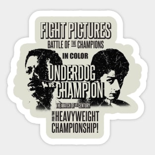 BATTLE of CHAMPIONS - BOXING 1976 Underdog vs Champion Sticker